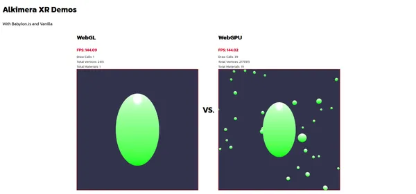 Alkimera - Babylon WebGPU vs. WebGL